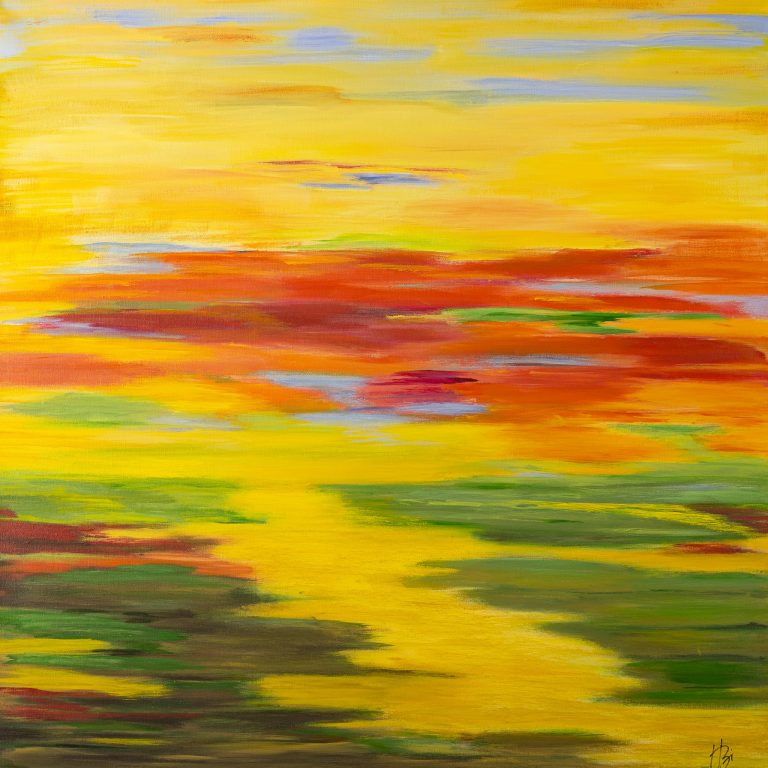HERBST, Acryl a. LW. 80x80cm