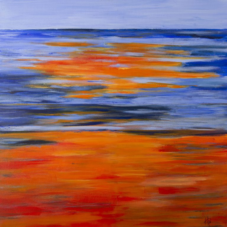 ELEMENT Feuer, Acryl a. LW. 80x80cm