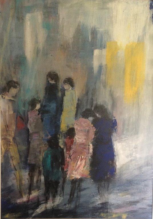 Kirchgang_Acryl-auf-Leinwand_70x50cm