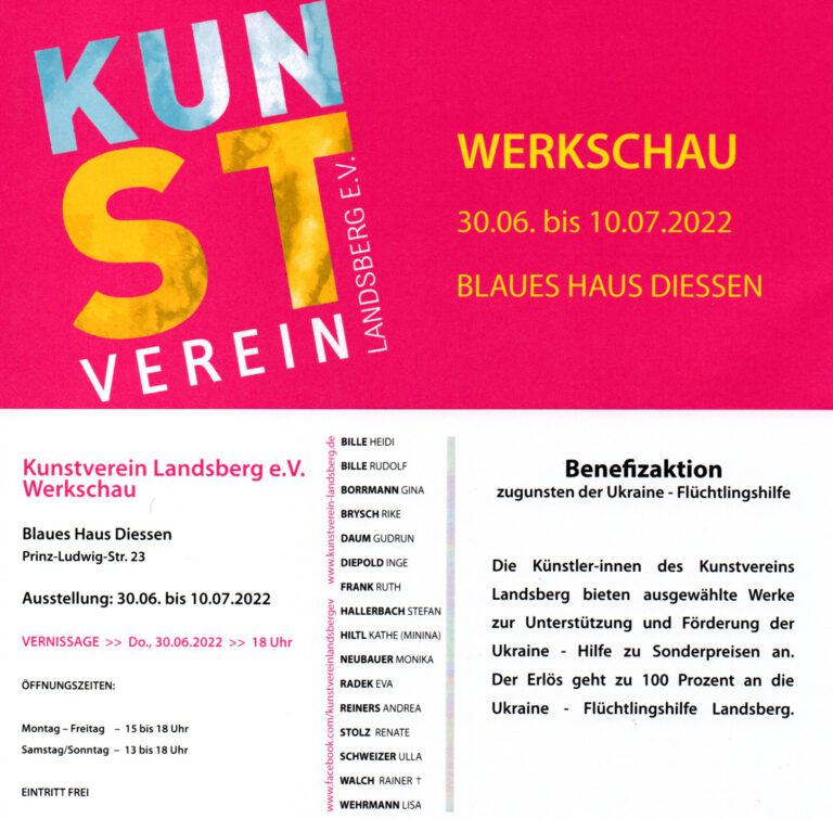 Karte Werkschau Diessen 2022