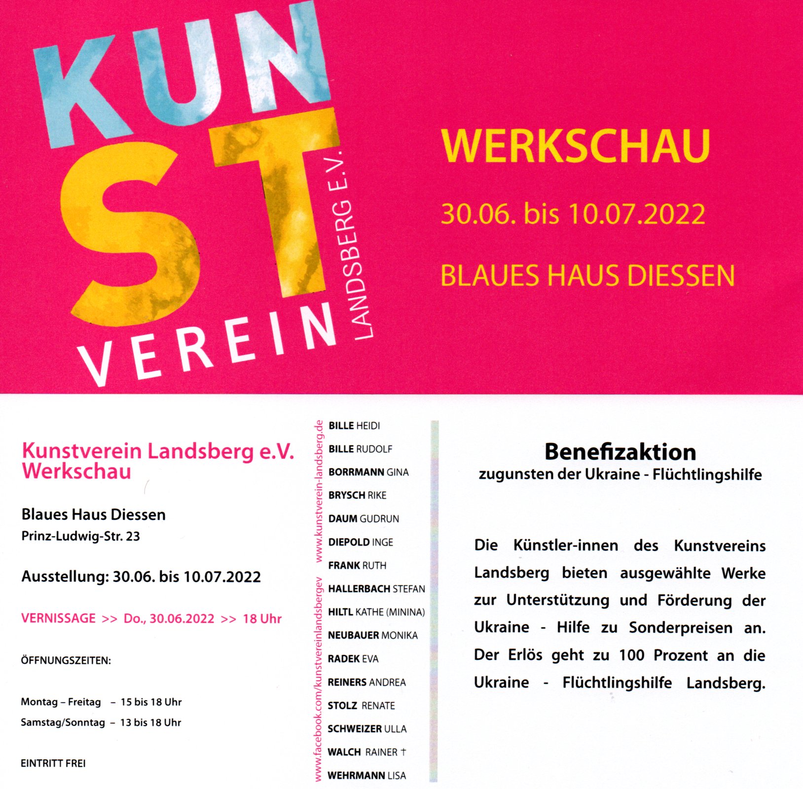 Karte Werkschau Diessen 2022
