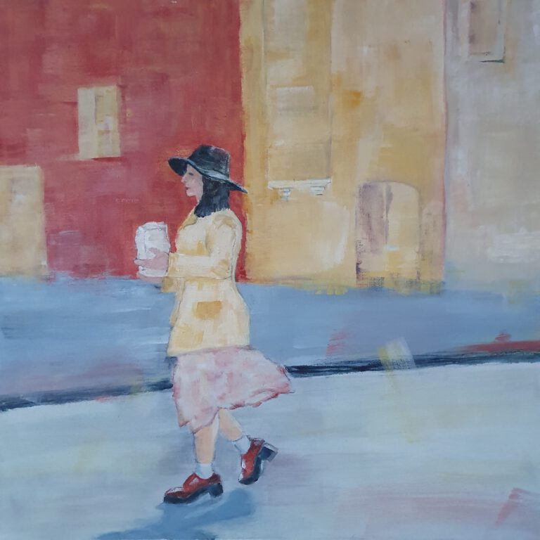 Flüchtiger Augenblick, 60x60cm, Acryl a. Leinwand