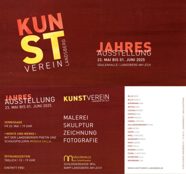 Karte Jahresausstellung 2025 Säulenhalle